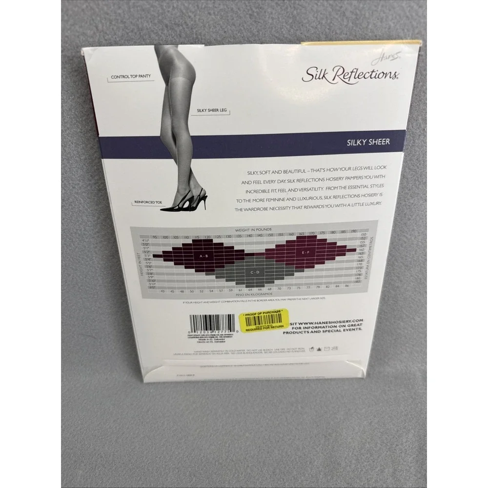 hanes silk reflections pantyhose Style 718 Size AB Classic Navy P2